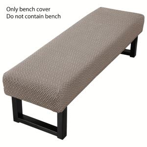 TEMU 스트레치 자카드 벤치 커버 - 피아노, 신발 벤치, 식탁용으로 세탁 및 제거 가능한 신발 벤치 보호자 - 베이지 꽃무늬, 가정, 사무실, 호텔, 거실, 침실, 주방, 사무실 가구 액세서리에 적합 | 꽃무늬 시트 커버 | 스트레치 폴리에스테르 커버|식탁의자커버