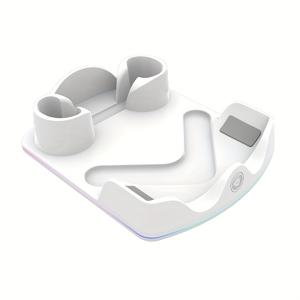 TEMU 메타 퀘스트 2/3/3S VR 헤드셋 충전 도크 및 스탠드 - 고속 충전, LED 라이트, 컨트롤러 홀더, 흰색 (배터리 미포함), VR 게임 액세서리 | 현대적인 게임 기어 | USB 충전 포트