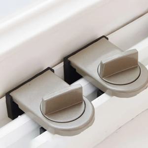 TEMU 도어 및 창문용 강력한 알루미늄 보안 자물쇠 2개 세트 - 강화된 방범 기능, 안전한 핀치 방지 및 낙하 방지 설계로 가정 안보 향상