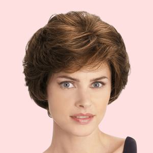 TEMU 여성용 시크한 브라운 픽시 컷 가발 8인치 - 방울머리 포함 열에 강한 합성 머리카락, 밀도 150%, 측면 파트, 우아한 스타일, 모든 연한 베이지 톤에 적합