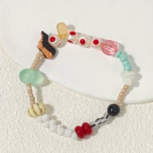 TEMU 1pc 매력적인 도사운드 매력 팔찌 - 강아지 매력, 매일 착용 및 음악 축제에 완벽한 색상이 다양한 탄성 비즈 팔찌, 스타일, 강아지 애호가를 위한 이상적인 선물, 축제 액세서리 | 재미있는 액세서리 | 내구성 팔찌