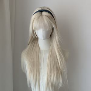 TEMU 여성용 26인치 헤어 가발 (앞머리 포함) - 나이 감소 효과 풀 밀도 쌀 흰색 긴 머리, 로즈 네트 일상 착용, 파티 & 포토 촬영용 - 유럽/미국 스타일 전체 가발, 모든 연한 베이지 톤 (아시아/백인/중동)