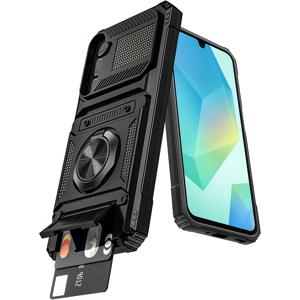 TEMU 강력한 충격 방지 폰 케이스, 금속 스탠드 및 카드 슬롯이 포함된, 모델 A16, A26, A36, A56, A15, A35, 및에 호환되는