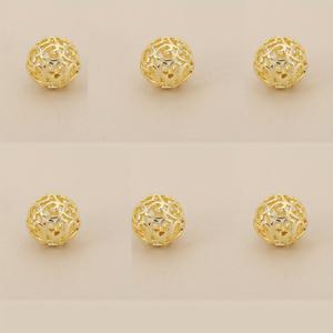 TEMU 6pcs 18K 금장석 코팅 구리 장식 DIY 보석 만들기 - 세련된 비즈 패던트 장식 목걸이, 팔찌, 귀걸이 - 내구성 및 예술적인 DIY 액세서리, 장식 DIY 보석 만들기