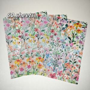 TEMU 20/60장, 수채화 꽃무늬 선물 포장 티슈, 20'' x 14'' 크기의 결혼식, 부활절 선물, 공예품, 생일 선물 포장지, 기념품 가방 채우기, 파티 선물에 적합
