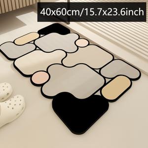 TEMU 이국적인 욕실 규조토 흡수 바닥 매트, 방지 슬립 발판 도어매트 입구 매트|발매트|패드