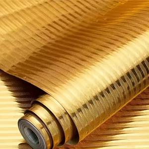 TEMU 60x200cm 두꺼운 알루미늄 포일 접촉 종이 벽지 - 방수, 오일 방지, 분리 가능한 스티커, 주방 및 욕실 캐비닛, 카운터탑, 가구 - 금색 꽃무늬, PVC 소재, 주방 벽지 방수, 캐비닛 장식, 우아한 디자인, 내구성 있는 벽면 커버