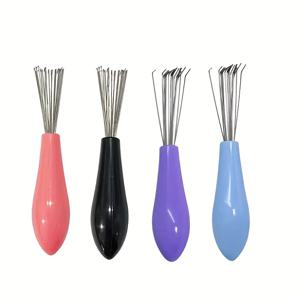 TEMU 빗 머리 브러시 클리너 플라스틱 손잡이 청소용품 내장 미용 도구