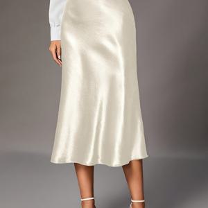 TEMU 여성용 솔리드 컬러 숏 스커트 - 봄/여름에 적합한 오피스에서 캐주얼까지 다용도 숏 스커트, 세탁기 사용 가능 (무지 패턴) - 프로페셔널 & 캐주얼 복장, 다재다능한 숏 스커트