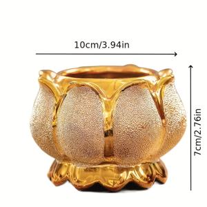 TEMU 로즈 인센스 버너를 위한 우아한 금색 세라믹 - 향이 없는, 미학적인 디자인으로 명상, 요가, 창의적인 홈 & 테이블 데코를 위한 이상적인 선물 - 추수감사절, 어머니의 날, 아버지의 날, 할아버지의 날, 가정용 향기|미묘한 공예 기술|우아한 디자인, 인센스 홀더