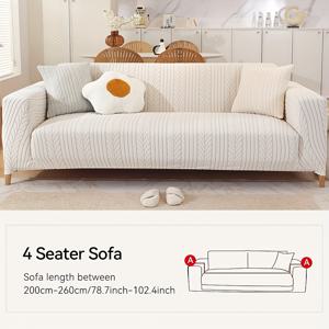 TEMU 1개 소파 커버 - 세탁 가능, 신축성, 스크래치 방지 및 미끄럼 방지, 사계절용, 싱글부터 포인트 소파까지 적합, 헤링본 패턴 텍스처 원단, 거실 인테리어 가구용 | 클래식 디자인 | 내구성 강한 소파 커버|쇼파|소파|쇼파커버