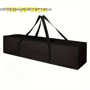 TEMU 47/59인치 트립오드용 긴 캔버스로 만든 수납 가방, 큰 지퍼 및 접이식 보관 기능이 있는, 낚시대, 트립오드, 텐트, 우산 보관에 적합한 (47/59인치, 검정색)|방수가방