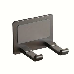 TEMU 공간 알루미늄 벽걸이 헤어 드라이어 홀더 - 드릴링 필요 없음, 내구성 및 녹방, 욕실에 이상적, 다중 코드 정리함 포함, 욕실 액세서리|현대 홀더|알루미늄 합금