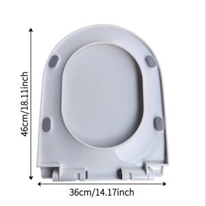TEMU 1pc 조용한 닫힘 화장실 좌석 커버 - 내구성 있는 PP 소재, 쉬운 설치 및 제거, 편안한 욕실 경험을 위한 U형 디자인, 욕실 위생 커버|U형 좌석 커버|플라스틱 구조, 화장실 좌석 커버|변기커버