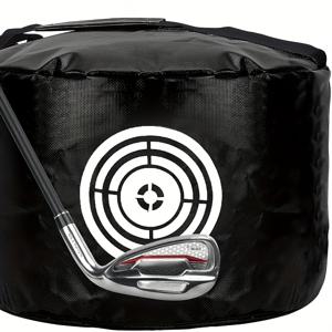 TEMU 타겟 디자인의 골프 스윙 트레이너 연습 가방 - 초보자를 위한 휴대용 파워 트레이닝 보조기구, 내외부 사용에 견고함, 블루/옐로우/블랙, 크리스마스, 아버지날 및 명절 선물로 이상적, 실내 외부용 골프 백 | 휴대용 골프 트레이너 | 튼튼한 손잡이 디자인, 골프 액세서리