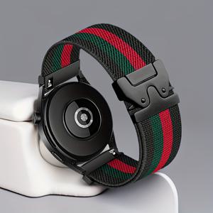 TEMU HW 시계 GT5 41mm/GT 5 Pro 42mm/GT4 41mm/Samsung 시계 7/6, Amazfit BIP5/BIP3와 호환되는 컬러 시리즈 낙하산 스트랩 18/22mm 탄성 루프 교체용 시계줄 나일론 탄성 교체용 밴드 여성용 남성용