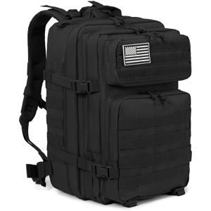 TEMU 45L 헤비 듀티 택티컬 백팩 (미국 국기 포함) - 남성용 대용량 아웃도어 백팩, 하이킹, 캠핑, 등반, 스포츠 - 몰리 시스템 호환