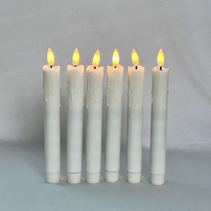 TEMU 따뜻한 노란 빛의 리얼리스틱 LED 무불꽃 캔들 6팩 - 식탁용 화이트 텍스처 디자인, 크리스마스, 할로윈, 발렌타인데이, 생일, 웨딩 장식