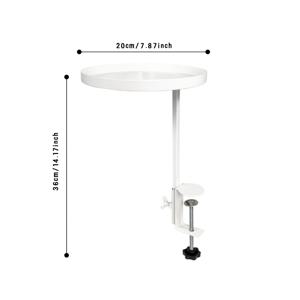 TEMU 조절 가능한 철제 라운드 클램프 트레이 - 창가, 테이블 및 책상용, 귀여운 얼굴 디자인의 공간 절약형 정리함, 쉬운 조립, 가정 및 사무실 장식용 다목적 사용, 책상 액세서리, 플로팅 선반