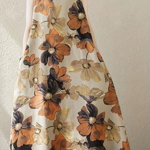 TEMU 여성용 민소매 리넨 프린트 드레스 - 포켓이 있는 캐주얼 여름 맥시, 라운드 넥, 가벼운 녹색 꽃무늬, 봄/여름용 플로우디 디자인, 꽃무늬 드레스