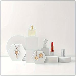 TEMU 사진용 기하학적 포즈 소품 10개 세트, 보석 및 화장품 디스플레이용 EVA 하드 폼 타일 사진 액세서리 - 다양한 모양과 각도