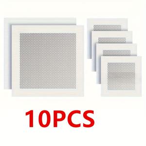 TEMU 5/10개 파이버글라스 메쉬 벽 수리 키트, 4/6인치 아연 도금 시트, 석고보드 및 알루미늄 벽 구멍 수리에 내구성 있고 사용하기 쉬움