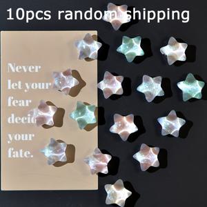 TEMU 10pcs 스파크링 스타 냉장고 자석 세트, 귀여운 만화 자석 장식 스티커, 냉장고, 백보드, 사무실, 주방, DIY 가정 장식, 친구를 위한 재미있는 선물, 파티 용품, 밝고 아름다운 스티커, 강한 접착력, 내구성 및 방수|냉장고