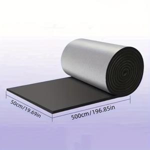 TEMU 자착식 고밀도 단열 폼 롤 - 반사 표면의 열 및 방음 단열, 간편한 설치, 접착제 불필요, 지붕, 벽, 천장, 가정 및 사무실 에너지 효율성 향상