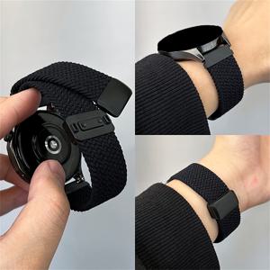 TEMU 1팩 20mm 22mm 직조 나일론 탄성 시계 스트랩, 화웨이 워치 GT4 GT3 GT2 GT 2Pro 46mm, 삼성 7/6/5/4/6클래식/5프로/3/액티브 2 40mm 44mm 47mm 43mm 46mm 42mm 45mm 자석 나일론 시계 스트랩 (시계 미포함)