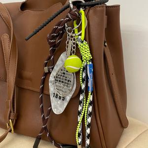 TEMU 1 패셔너블 크리에이티브 테니스 키체인 DIY 가방 펜던트 아웃도어 스포츠 귀여운 선물 액세서리|키링