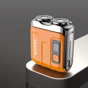 TEMU 남성용 멀티펑션 무선 전기 면도기 & 트리머 - USB-C 자석식 플로팅 블레이드, 휴대용 올인원 그루밍 기기, 원터치 작동 & LED 디스플레이, 수염, 콧수염, 체모용 - 여행 및 사용에 이상적