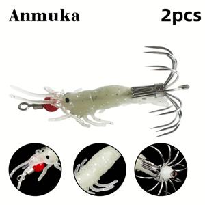 TEMU 2개입 3.7g 오징어 훅, 소형 바다새우 직선 홀딩 튜브 루어, 오징어 및 게집게 펜 홀더, 문어 스트링어, 야광 소프트 베이트, 오징어 유인용 루어,문어용 튜브 루어,스트링어 미끼 시스템,미니어처 해양 생물 모양,직선 홀딩 디자인,가벼운 낚시 도구,내구성 있는 소프트 베이트