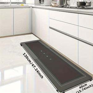 TEMU 1개 규조토 주방 매트 - 3mm 두께, 천연 고무 베이스, 쉽게 청소 및 닦기, 부드러운 서 있는 주방, 욕실, 현관용 매트 - 검정색, 다양한 사이즈 제공, 주방 바닥 매트, 주방 매트, 바닥용 주방 매트