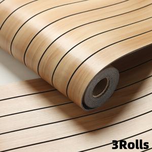 TEMU 1/2/3롤 4mm 두께 필앤스틱 3D 벽지 롤 | 우드 그레인 디자인, 자가 접착 SXP, 벽, 바닥, 천장, 파티션 및 곡면에 적합한 홈 데코, 거실 공간에 적합