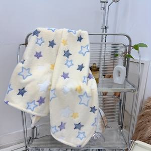 TEMU 귀여운 별 프린트 따뜻한 작은 담요