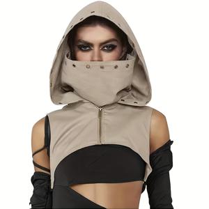 TEMU 로그 카울 모자 중세 고딕 후드 망토 할로윈 유니섹 코스튬 데일리 웨어