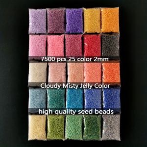 TEMU 7500 2Mm 슈퍼-우수한 구름 색상 젤리 쌀 비즈 씨앗 비즈 키트 보석 제작 키트 비즈 공급품 25가지 색상에서 선택할 수 있는 고품질 비즈 미니 비즈 비즈 보석 액세서리 재료 5그램당 패키지 총 그램 / 0.7055 온스 DIY 수제 창의적 생산용으로 적합한 프랑스 자수 팔찌 귀걸이 목걸이 반지 가족 및 친구에게 선물