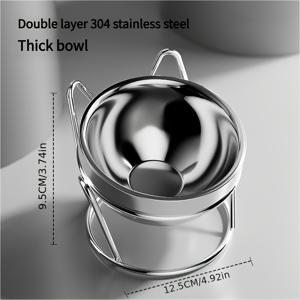TEMU 1세트 업그레이드 된 이중층 스테인레스 스틸 고양이 그릇, 고양이 식품 그릇, 304 스테인레스 스틸 재질, 고양이 밥그릇, 식품 그릇, 음료 그릇, 스낵 그릇, 개 그릇, 경사 입 그릇, 경추를 보호, 고양이, 개 및 기타 동물에 적합