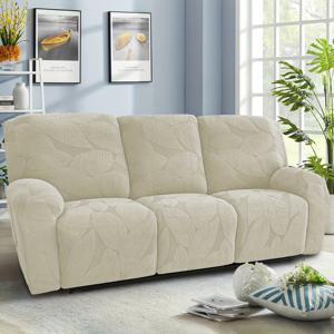 TEMU 4/6/8개 잎사귀 패턴 리클라이너 소파 커버 - 애완동물 친화적 세탁 가능 미끄럼 방지 스트레치 플리스 커버, 1인용/2인용/3인용 소파용, 기계 세탁 가능한 가구 보호 커버 (다양한 색상)