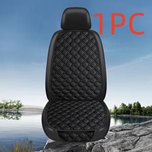 TEMU 자동차용 시트 쿠션 1개 [린넨 질감] 여름에 시원하고 통기성이 좋습니다. 자동차용 시트 커버 4계절용 전면 시트 단일 1개 자동차용 시트 보호 패드