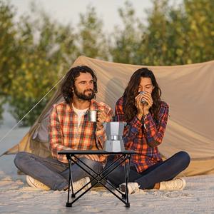 TEMU 1개 휴대용 접이식 캠핑 사이드 테이블, 다기능 비치 테이블, 소형 피크닉 백팩 테이블, 야외 요리, 바베큐, 하이킹, 보트 여행에 적합, 15.5인치(가로) x 13.6인치(세로) x 11.4인치(높이)|캠핑테이블|사이드테이블