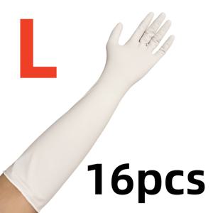 TEMU 16개입, 16인치 블루, 화이트, 핑크 엑스트라 롱 가정용 청소 장갑, 니트릴 소재, 주방 설거지, 욕실 일상 청소에 적합, 양손 사용 가능, 고급스러운 포장