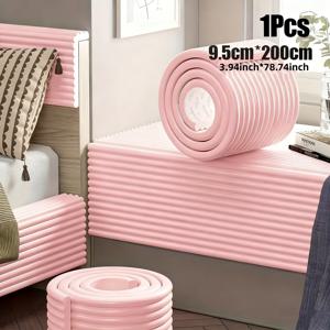 TEMU 자체 접착식 안전 코너 보호 스트립 - 다기능, 분리형 벽 & 가구 모서리 보호대, 문 밀봉 & 유리 코너 가드, 4mm 두께, 내구성, 간편한 설치, 모서리 보호, 가구 보호, 현대적인 보호