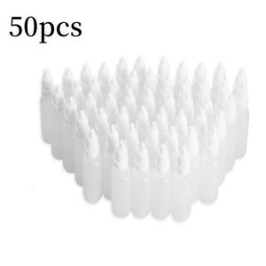 TEMU 병에 나눠진 눈물방울 50개, 5ml 드로퍼 병, 다용도 플라스틱 작은 빈 병 세트, 소형 드로퍼 병 3개
