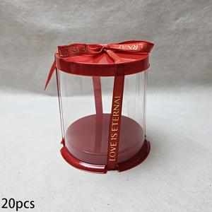 TEMU 20 세트의 보우 선물 포장 상자, 원통형, 파티, 축제, 보우 리본, 선물 상자, 작은, 투명, 귀여운, 흥미로운, 파티