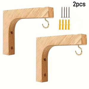 TEMU 1pc/2pcs 나무 플로팅 벽 플랜터, 벽걸이 하드웨어 포함 - 실내 식물용 걸이 선반, 침실 거실 발코니용 현대 농가 벽 장식, 다목적 나무 벽 화분, 양치식물 및 허브용