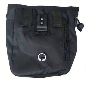 TEMU 핸즈프리 강아지 훈련 간식 허리 팩 - 조절 가능한 허리 스트랩, 넉넉한 내구성 폴리에스터 스낵백, 애완견 복종 및 야외 산책용 (블랙 그린 악센트), 안전 지퍼 파우치 | 내마모 소재