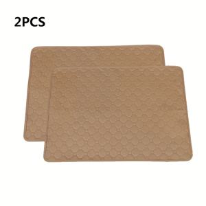 TEMU 2pcs 세탁 가능한 두꺼운 애완 동물 소변 매트 - 재사용 가능, 누출 방지 kennel 패드, 텍스처드 표면으로 향상된 편안함과 위생, 소파 및 개 구금 훈련에 이상적|배변패드