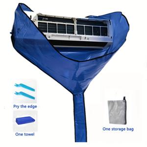 TEMU 고품질 두꺼운 PVC로 제작된 새로운 두꺼운 에어컨 청소 커버, 1~3마력 행잉 에어컨에 적합, 전문적인 물 수집 가방 포함, 에어컨 청소를 위한 완벽한 도구 세트