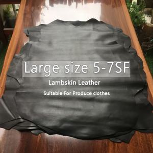 TEMU 1개 대형 5-7 평방피트 정품 나파 양가죽 - 0.8-1.0mm 두께 부드러운 검정색 양가죽, DIY 공예, 의류, 가방, 휴대폰 케이스 및 헤어 액세서리 제작용, 천연 그레인 마감, 고품질 장인 정신